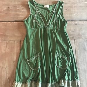 Free People Green Jersey Dress